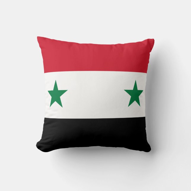 Cojín Decorativo Bandera siria (siria) (Anverso)