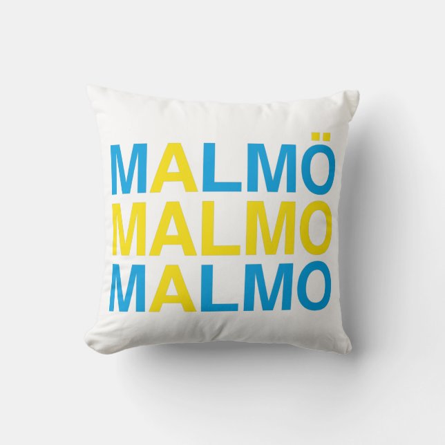 Cojín Decorativo Bandera sueca MALMO (Anverso)