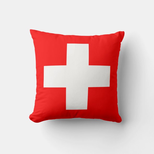 Cojín Decorativo Bandera Suiza (Suiza) (Anverso)