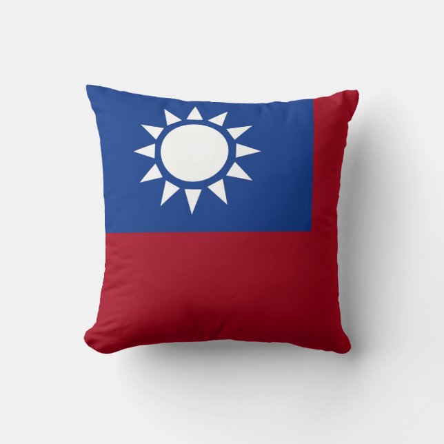 Cojín Decorativo Bandera taiwanesa (Anverso)
