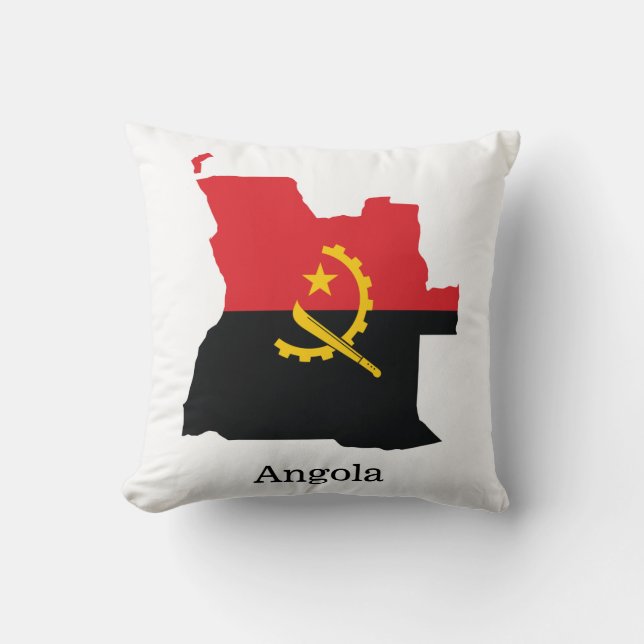 Cojín Decorativo Banderas y países Angola (Anverso)