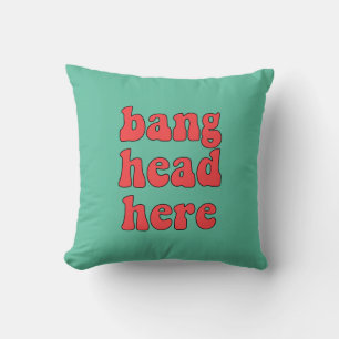 Cojín Decorativo Bang head aquí divertido retro