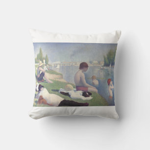 Cojín Decorativo Bañistas en Asnières de Georges Pierre Seurat