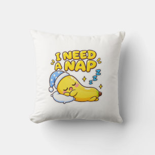 Cojín Decorativo BANITOO Necesito una Siesta Lindo Plátano Divertid