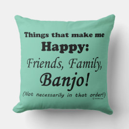 Cojín Decorativo Banjo me hace feliz