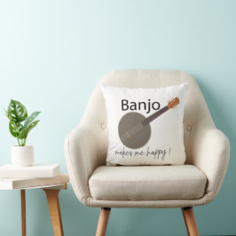 Cojín Decorativo Banjo me hace feliz