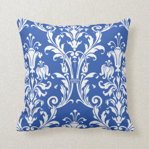 Cojín Decorativo Baños florales Blue & White Damask