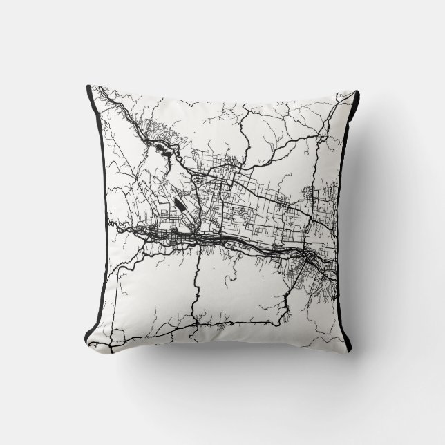 Cojín Decorativo Baoji China City Map (Anverso)