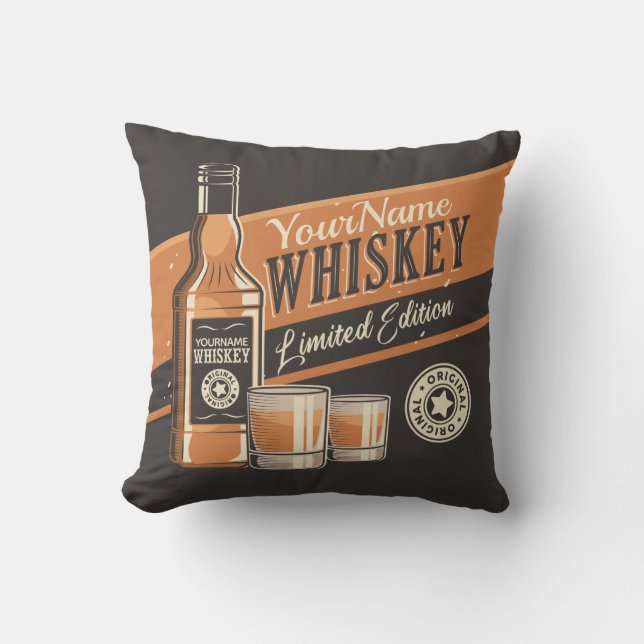 Cojín Decorativo Bar occidental personalizado para botellas de lico (Anverso)