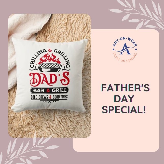 Cojín Decorativo Bar y parrilladas de papá (Subido por el creador)