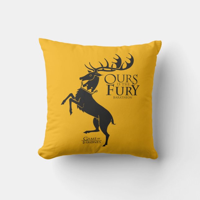 Cojín Decorativo Baratheon Sigil - la nuestra es la furia (Anverso)