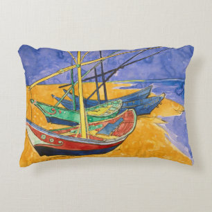Cojín Decorativo Barcas de Pesca en la Playa