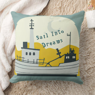 Cojín Decorativo Barco de la Luna Nórdica