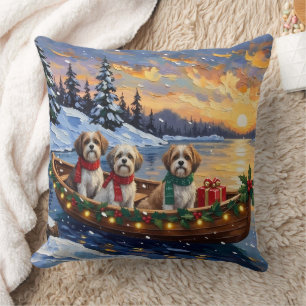 Cojín Decorativo Barco de Navidad de Malti Tzu Vacaciones