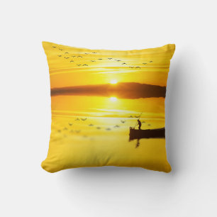 Cojín Decorativo Barco de pescador tradicional Sunrise