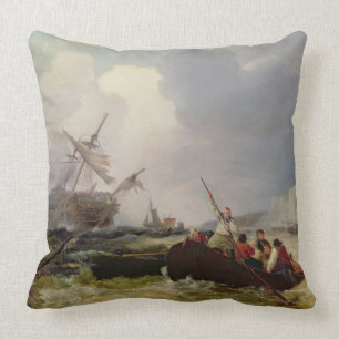 Cojín Decorativo Barco de Rowing que va a la ayuda de una guerra