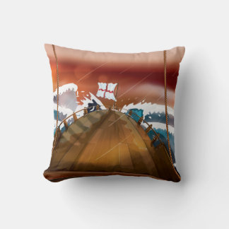 Cojín Decorativo Barco de tormenta del Océano Atlántico