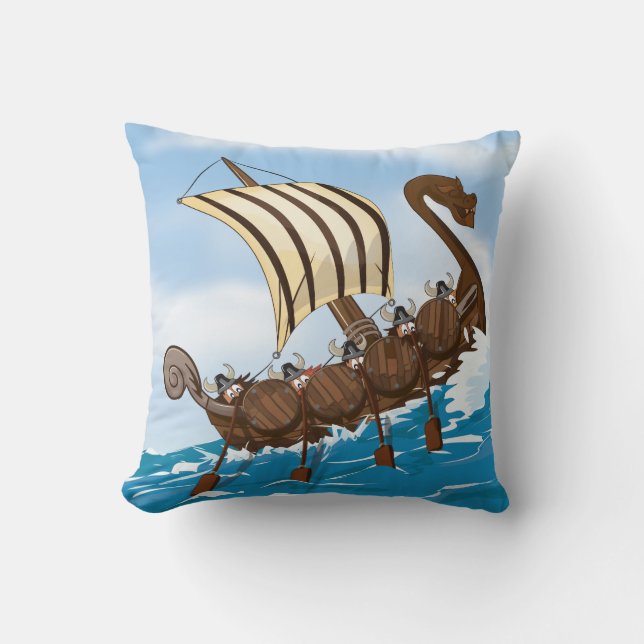 Cojín Decorativo Barco de Viaje (Anverso)