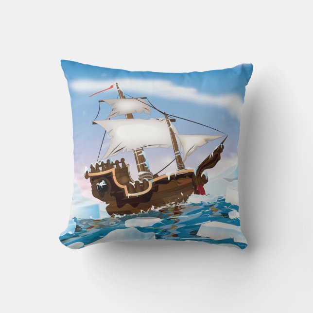 Cojín Decorativo Barco para romper el hielo (Anverso)