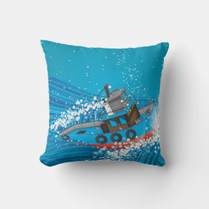 Cojín Decorativo Barco Pesquero Tormentoso