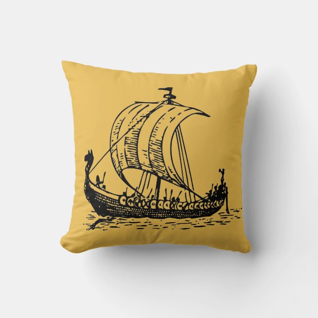 Cojín Decorativo Barco Vikingo (Anverso)