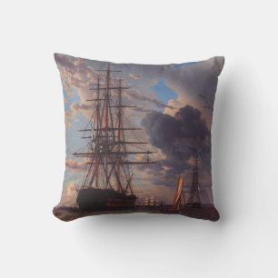 Cojín Decorativo Barco y una fragata anclados