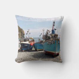 Cojín Decorativo Barcos de pesca Cadgwith Cornualles Inglaterra