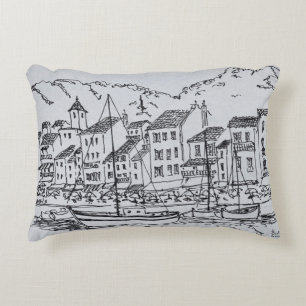 Cojín Decorativo Barcos de vela en el puerto  Cassis, Francia