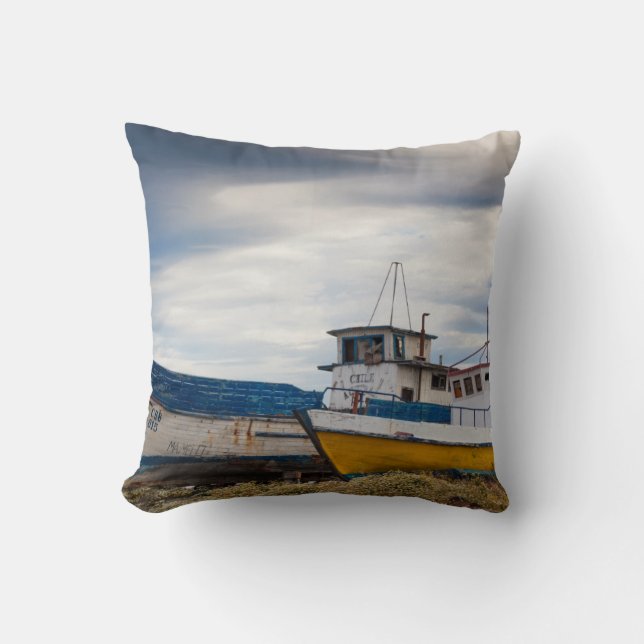 Cojín Decorativo Barcos pesqueros (Anverso)