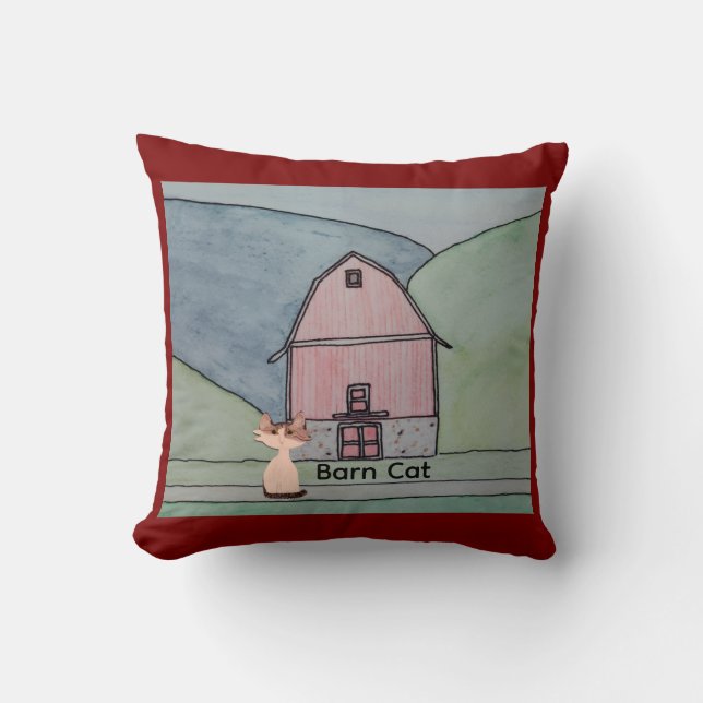Cojín Decorativo Barn Cat  (Anverso)