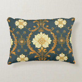 Cojín Decorativo "Barockes Ornament-Muster in Gold und Schwarz" Dec