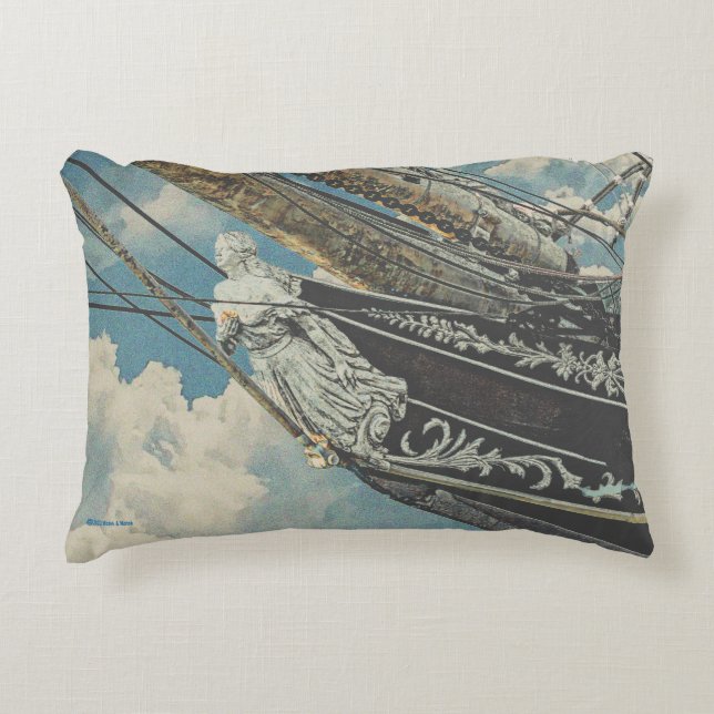Cojín Decorativo Barque Elissa Figurhead (Anverso)
