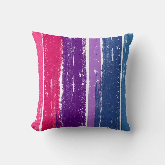 COJÍN DECORATIVO BARRA BISEXUAL DE LA TINTA DEL ORGULLO (Anverso)