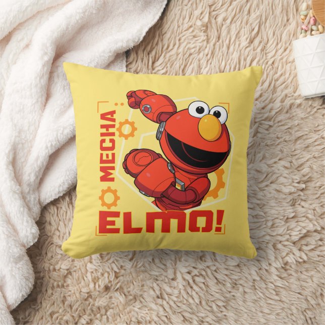 Cojín Decorativo Barrio Sésamo | Diseño Elmo de los Edificios Mecha (Manta)
