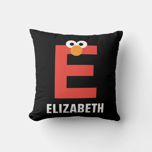 Cojín Decorativo Barrio Sésamo | E es para Elmo (Anverso)