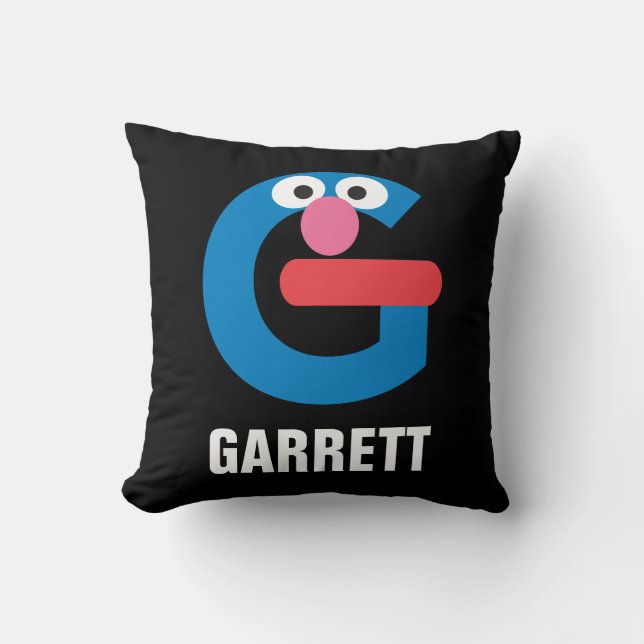 Cojín Decorativo Barrio Sésamo | G es para Grover (Anverso)
