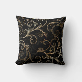 Cojín Decorativo Barroco dorado negro