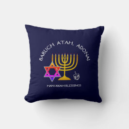 Cojín Decorativo BARUCH ATAH ADONAI Hanukkah
