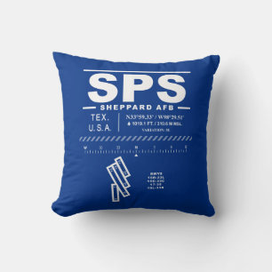 Cojín Decorativo Base Aérea Sheppard AFB SPS 