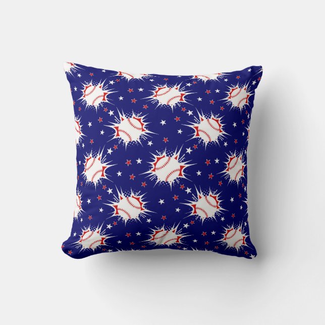Cojín Decorativo Baseball Throw Pillow (Anverso)