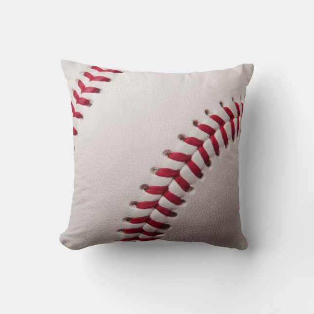 Cojín Decorativo Baseballs - Plantilla de fondo de béisbol Personal (Anverso)