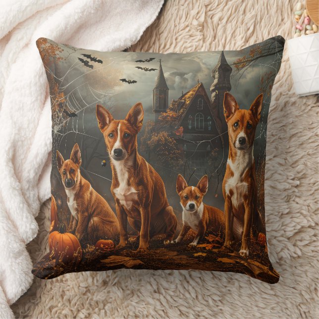 Cojín Decorativo Basenji Halloween Night Doggy Delight (Manta)