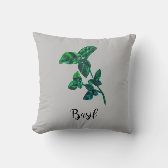 Cojín decorativo Basil Herb Garden (Anverso)