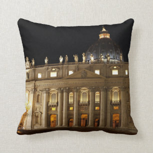 Cojín Decorativo Basílica de la Ciudad del Vaticano en la noche