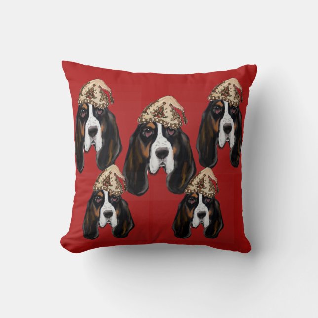 COJÍN DECORATIVO BASSET HOUND (Anverso)