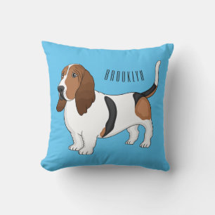 Cojín Decorativo Basset hound dog cartoon illustration 
