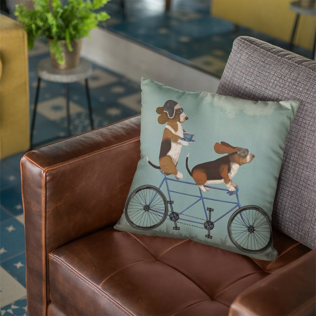 Cojín Decorativo Basset Hound Tandem (Subido por el creador)