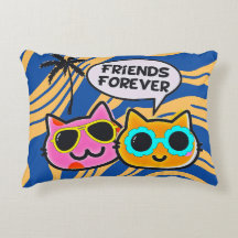 Bastante Cautos Gatos Acento Almohada!