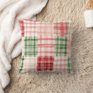 Cojín Decorativo Bastones de Caramelo Verdes Rojos Blancos