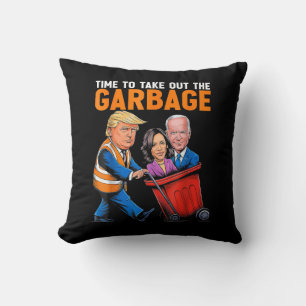 Cojín Decorativo Basura para Trump 2024 Es hora de tomar Garb